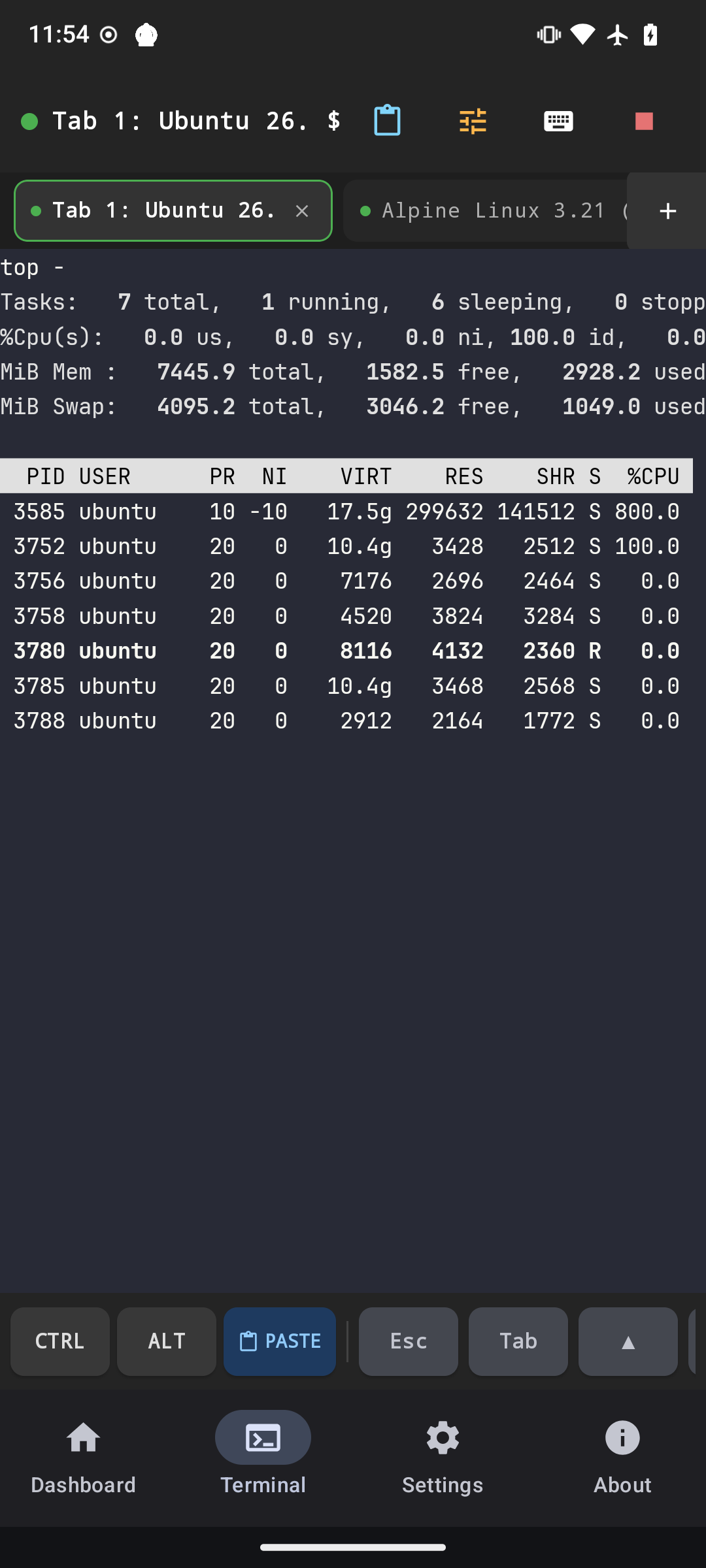 Terminal thumbnail